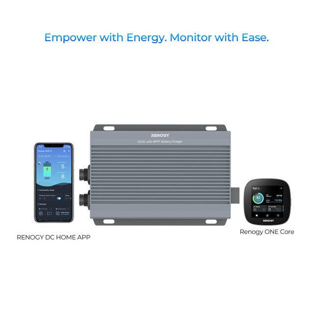 Renogy 12/24V IP67 50A DC to DC Battery Charger w/ MPPT & ONE Core