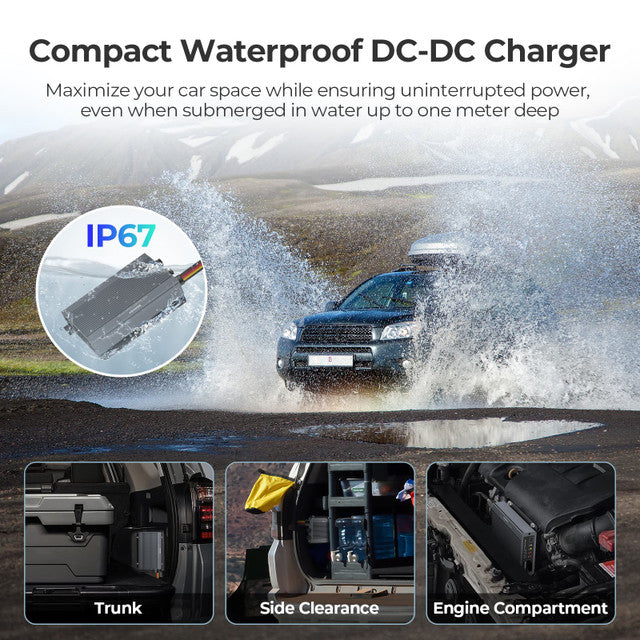 Renogy 12/24V IP67 50A DC to DC Battery Charger w/ MPPT