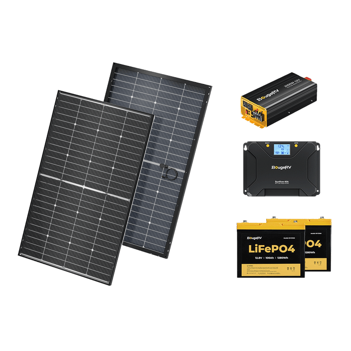 BougeRV 400 Watt 12V Rigid Solar System Kit