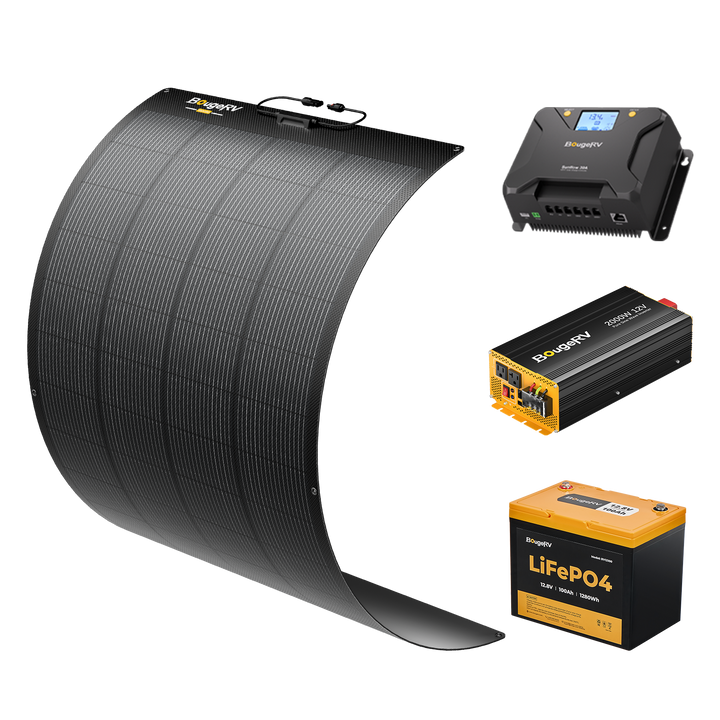 BougeRV 200W 12V Arch Pro Solar System Kit