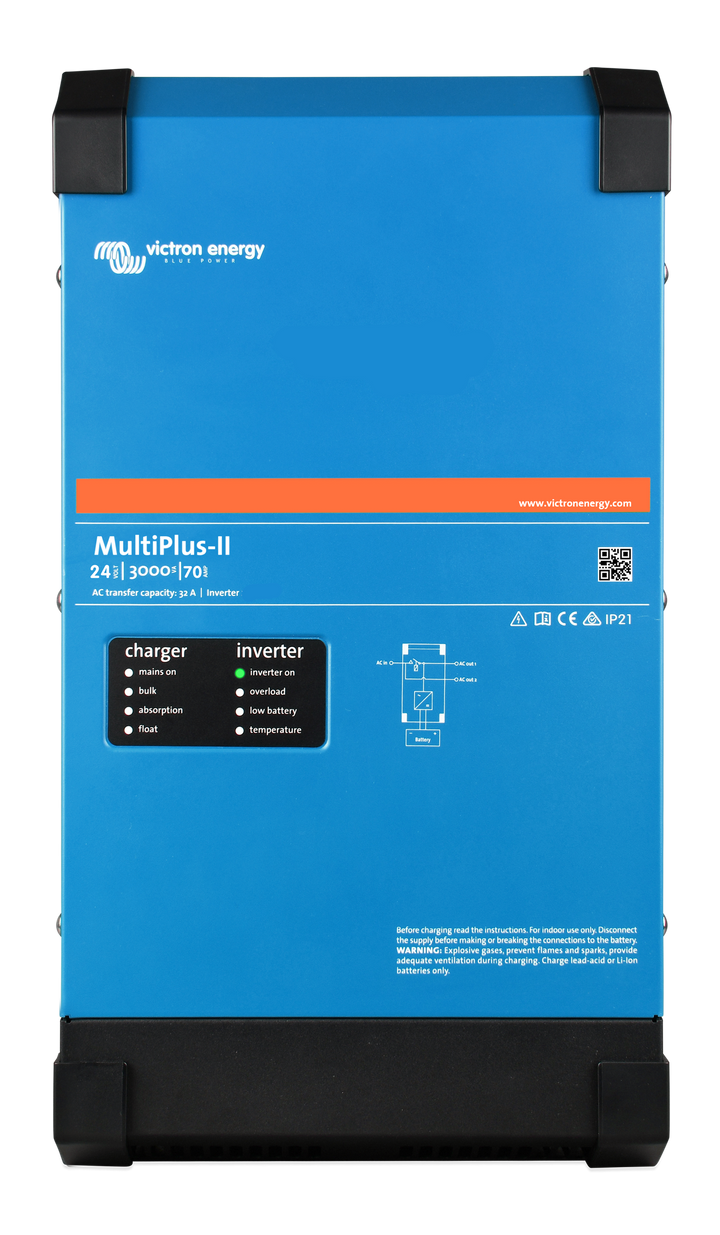 Victron MultiPlus-II 24/3000/70-50 120V (UL 458) Inverter Charger – 3000W Pure Sine Wave Inverter & 70A Charger for RV Marine & Off-Grid