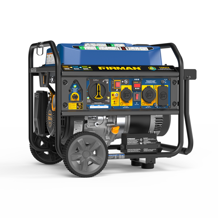 Tri Fuel Portable Generator 8250/6600W Electric Start Wheel Kit Cover & Cord CO Alert