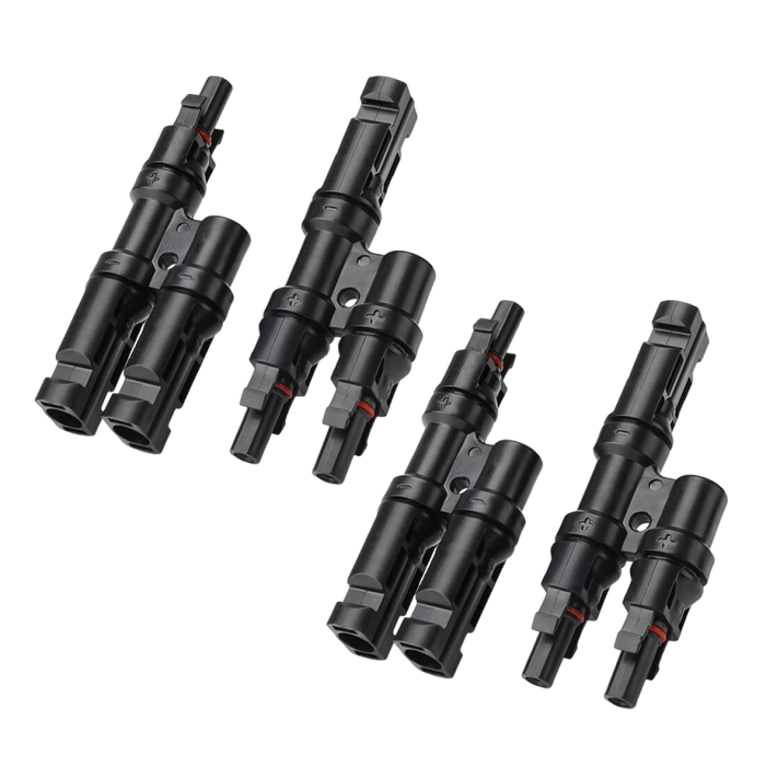 Solar Branch Connectors Y Connector in Pair MMF+FFM Parallel Connection (2 Pairs)