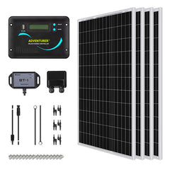 Renogy 400W 12V Monocrystalline Solar RV Kit w/ 30A PWM Charge Controller