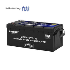 Renogy Core 24V 100Ah Deep Cycle Lithium Iron Phosphate Battery w/ Self Heating