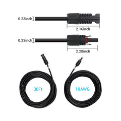 Renogy  30FT 10 AWG MC4 Solar Panel to Charge Controller Adapter Cables