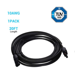 Renogy 20FT 10 AWG MC4 Solar Panel Extension Cable w/ Male to Female Solar Connector