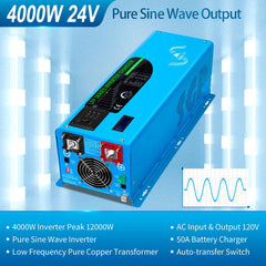 Low Frequency Inverter 4000W-DC24V (single phase) AC input 120V AC output 120V