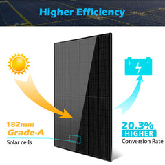 370W Mono Black Solar Panel