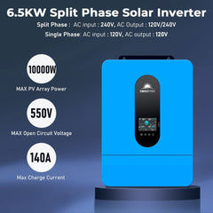 Off-Grid Solar Kit 6500W 48VDC 120/240VAC 5.12KWH PowerWall Lithium Battery 6 X 370 Watts Solar Panels SGM- 655M