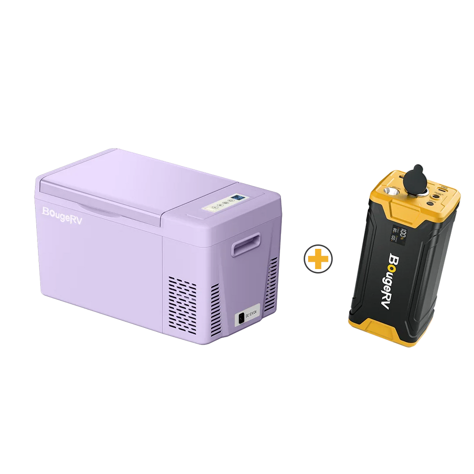 BougeRV 12V 23 Quart Colorful Purple Portable Fridge