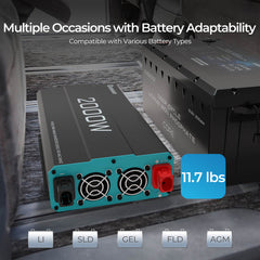 Renogy 2000W 12V Pure Sine Wave Inverter G3