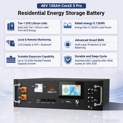 CoreX 5 Pro Server Rack 48V 100AH Residential Energy Storage Battery Pack