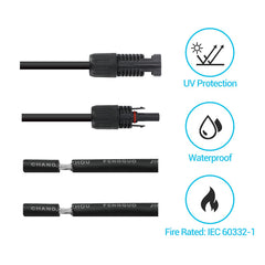 Renogy  10FT 10 AWG MC4 Solar Panel to Charge Controller Adapter Cables