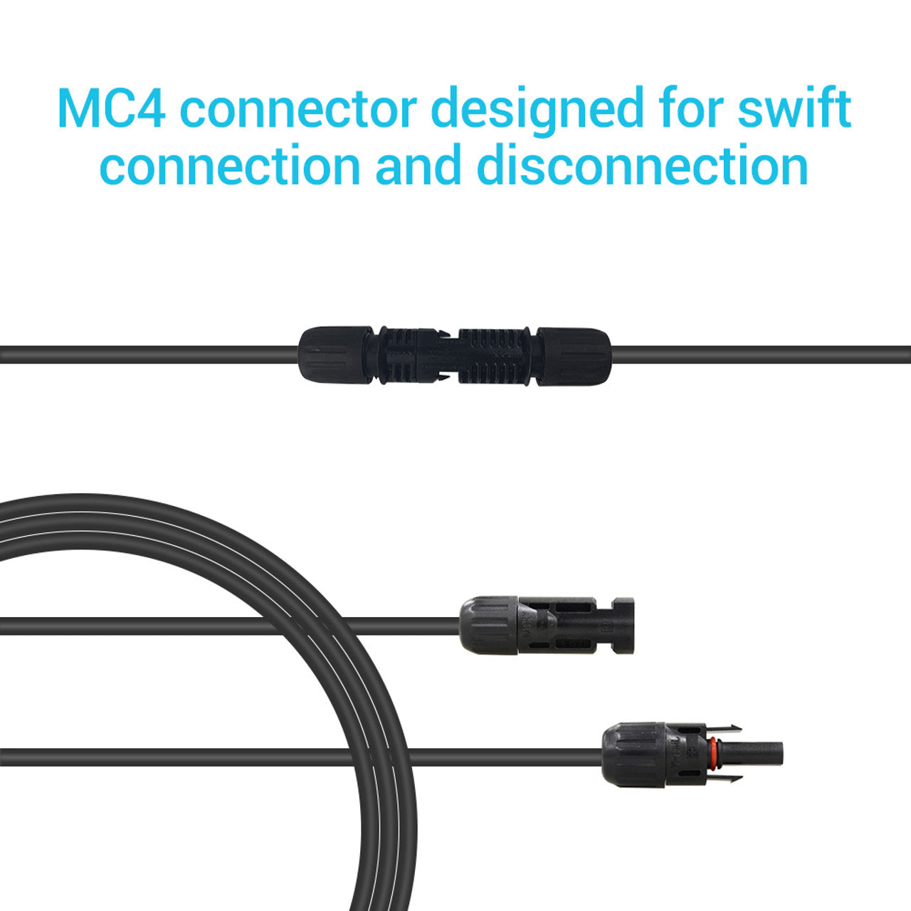 Renogy 20FT 10 AWG MC4 Solar Panel Extension Cable w/ Male to Female Solar Connector