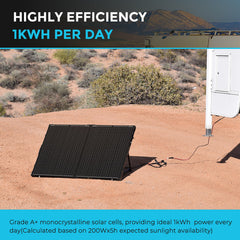 Renogy 200W 12V Monocrystalline Foldable Solar Suitcase w/ Waterproof Charge Controller