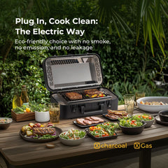 BougeRV Compact Outdoor Portable Electric Barbecue Grill