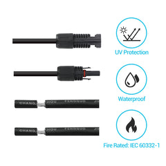 Renogy  10FT 12 AWG MC4 Solar Panel to Charge Controller Adapter Cables