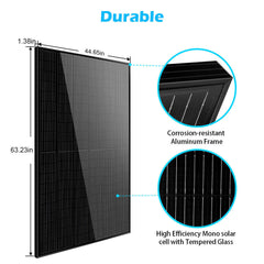 370W Mono Black Solar Panel