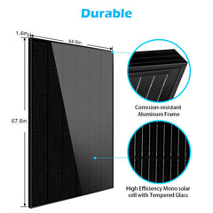 415W MONO BLACK PERC SOLAR PANEL FULL PALLET (32 PANELS)