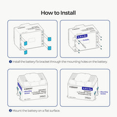 Renogy Mounting Brackets for 12V 100Ah Pro LiFePO4 Batteries