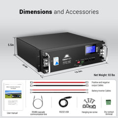 51.2V 100AH SERVER RACK LiFePO4 LITHIUM BATTERY SG48100P