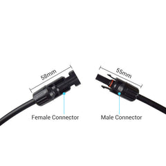Renogy 15FT 10 AWG MC4 Solar Panel Extension Cable w/ Male to Female Solar Connector