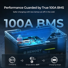 Renogy Core 12V 100Ah Deep Cycle Lithium Iron Phosphate Battery