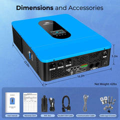 6.5KW 48V Split Phase Solar Inverter AC input 120V/240V AC output 120V/240V