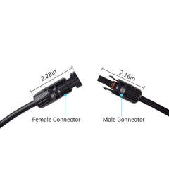 Renogy 15FT 10 AWG MC4 Solar Panel Extension Cable w/ Male to Female Solar Connector