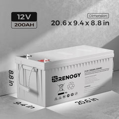 Renogy 12V 200Ah Deep Cycle AGM Battery