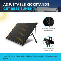 Renogy 200W 12V Monocrystalline Foldable Solar Suitcase w/ Waterproof Charge Controller