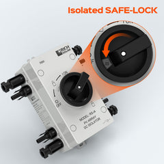 Solar PV DC Quick Disconnect Switch | Solar Array DC Quick Disconnect Switch | 1500 Volt 55 Amp | 4 Pole 2 Strings | Easy to Install