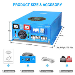 18kw 48v split phase inverter AC input 240V AC output 120V/240V (without MPPT)