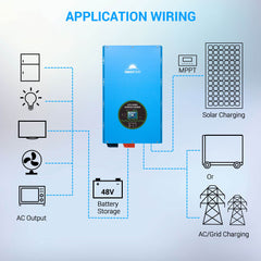 15kw 48v split phase inverter AC input 240V AC output 120V/240V (without MPPT)