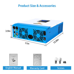 3000W 24V Solar Inverter Charger AC input 120V AC output 120V [PV30-108V / MPPT30- 90V]