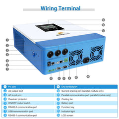 5000W 48V Solar Charger Inverter AC input 120V AC output 120V [PARALLEL, 100A MPPT]