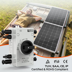 Solar PV DC Quick Disconnect Switch | Solar Array DC Quick Disconnect Switch | 1500 Volt 55 Amp | 4 Pole 2 Strings | Easy to Install