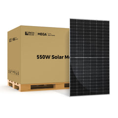 MEGA 550 | 550 Watt Bifacial Solar Panel | Premium Grid-tie or Off-grid Solar Panel for Residential, Commercial, Agriculture | 25-Year Output Warranty