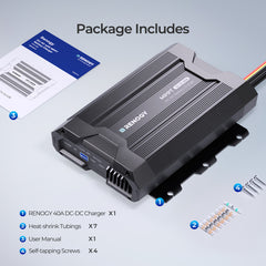 Renogy 12V 40A DC to DC Battery Charger w/ MPPT