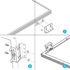 Renogy Solar Panel Mounting Curved Z Bracket  Set of 4
