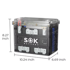 SK12V100PC | SOK 12V100Ah LiFePO4 Battery Bluetooth, Clear Sealed Box