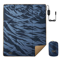 BougeRV 12V Portable Heated Blanket (Blue)