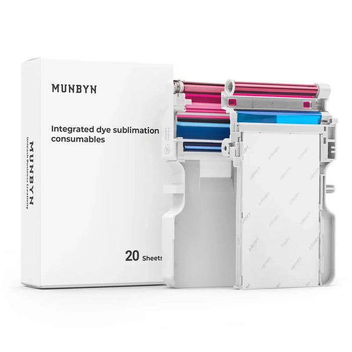 MUNBYN 2"x3" Premium Instant Photo Paper Automatic Lamination - 20 packs