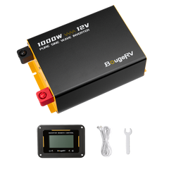 BougeRV 1000W 12V Pure Sine Wave Inverter with Bluetooth