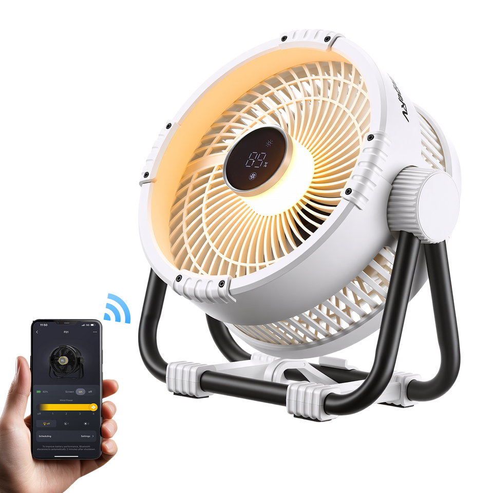 BougeRV F01 Portable Outdoor Fan (White)