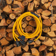 25' Heavy Duty L5-30P to (3) 5-20R Power Cord With Storage Strap - image 5