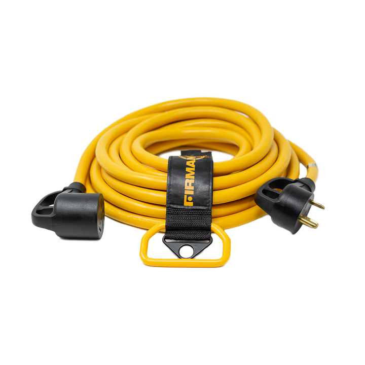 25ft Heavy Duty TT-30P to TT-30R Power Cord With Storage Strap