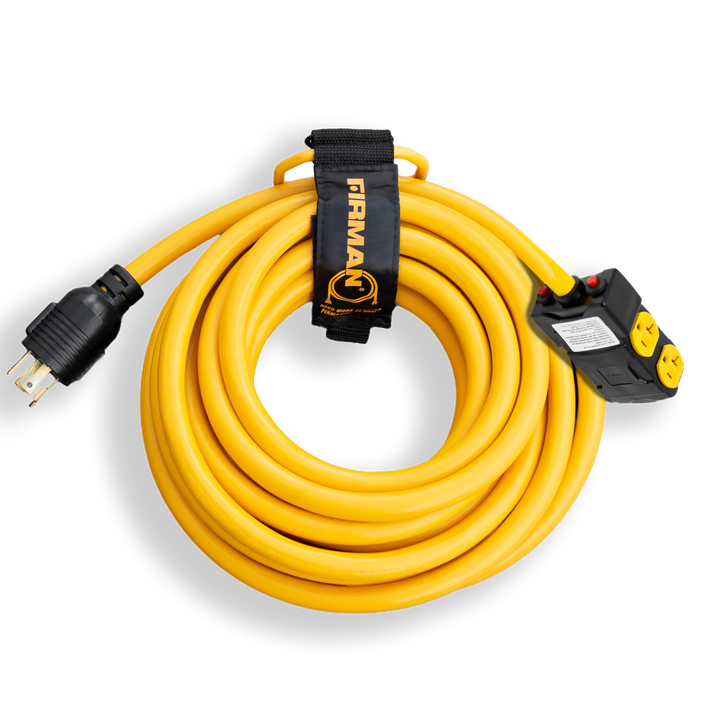 25 FT Heavy Duty L14-30P to (4) 5-20R Cord