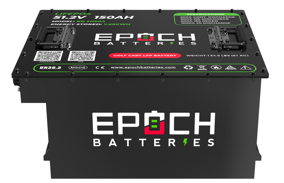 48V 150Ah (7.68kWh) - LiMax Series - Lithium (LiFePO4) Golf Cart Battery - Complete Kit